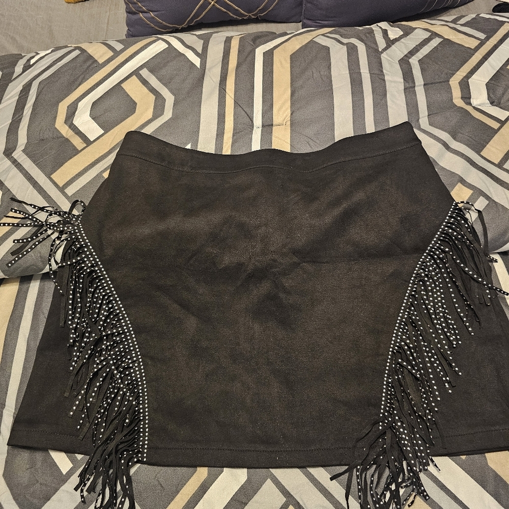 SHEIN Black Embellished Mini Pencil Skirt for Night Out